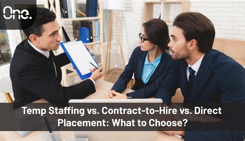 Temp Staffing vs. Contract‑to‑Hire vs. Direct Placement: What to Choose?